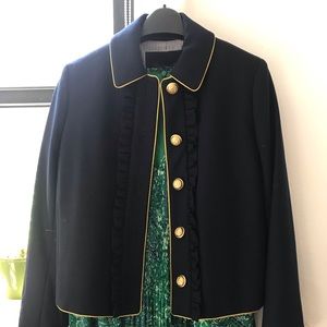 Navy Jcrew Blazer Jacket With Gold Buttons